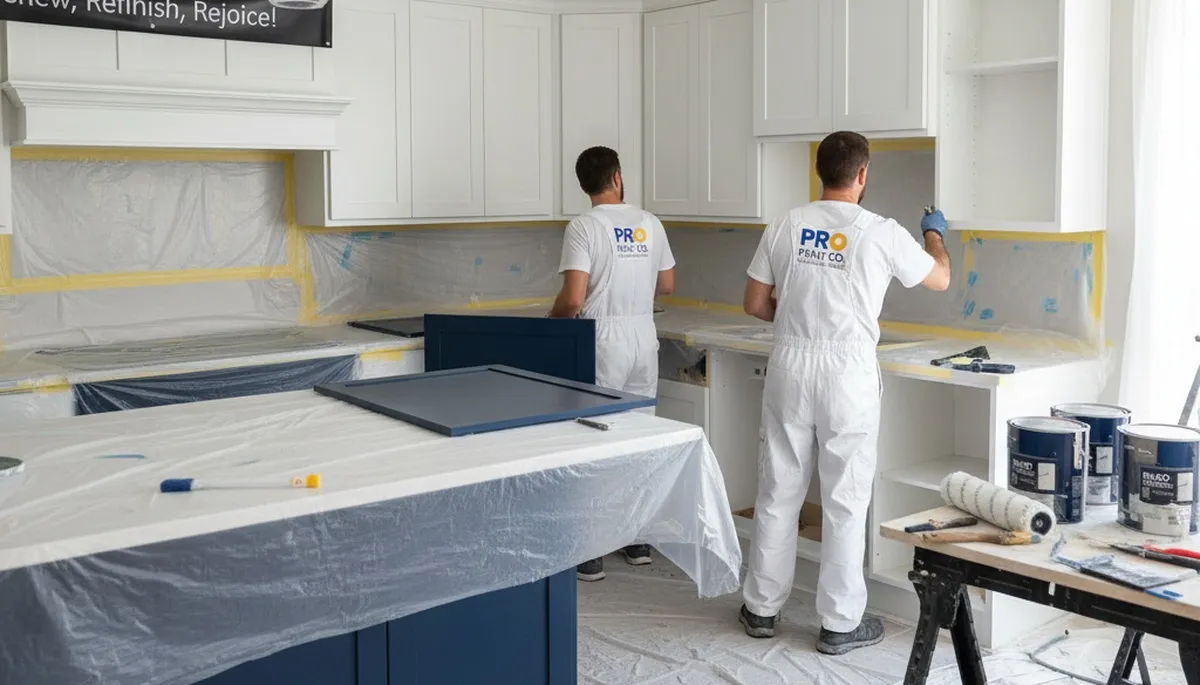 Cabinet painting service in Des Moines, IA for durable, updated kitchen cabinets