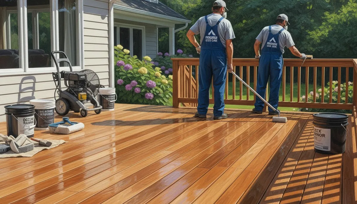 Des Moines, IA deck sealing to protect wood from sun, humidity, and freeze-thaw weather