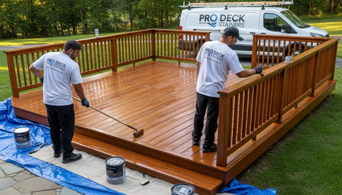 Professional deck staining in Des Moines, IA for weather-resistant wood protection
