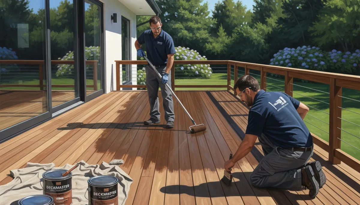 Professional deck staining in Des Moines, IA for durable weather protection