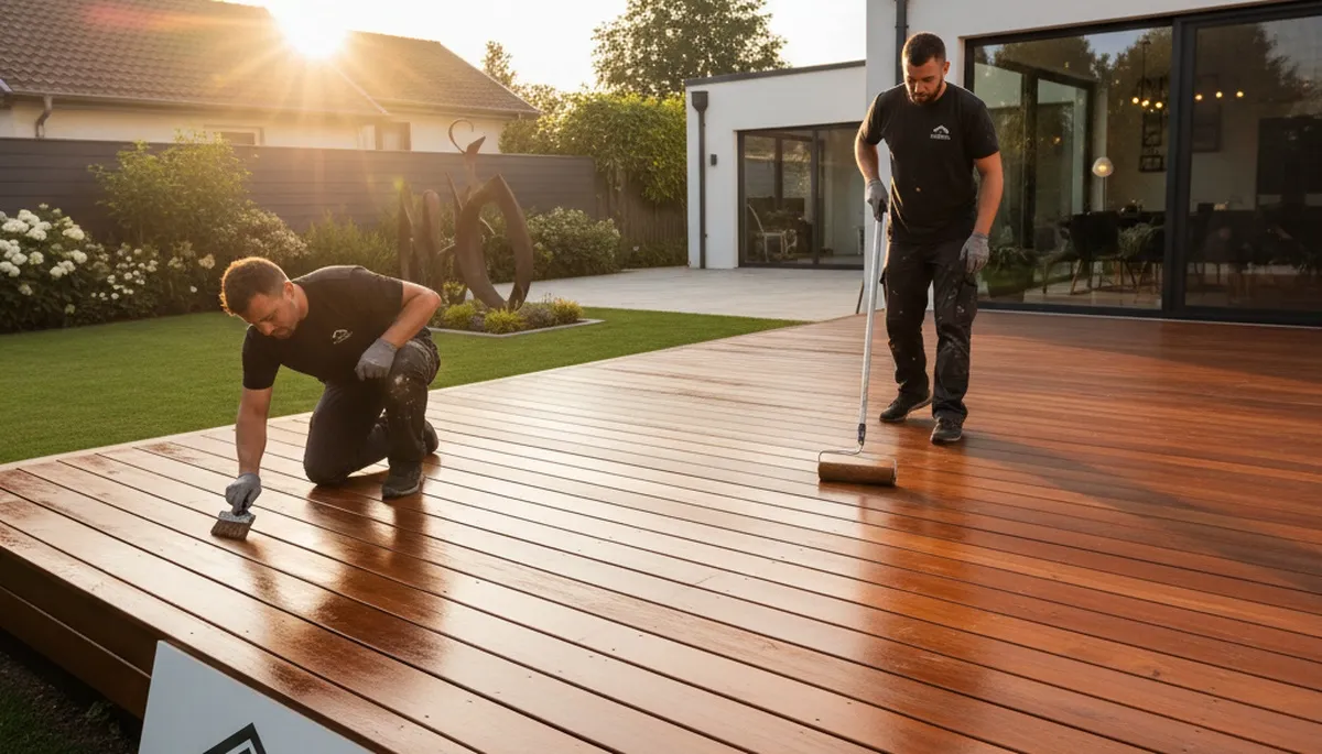 Deck staining service in Des Moines, IA by Des Moines Paint Pros