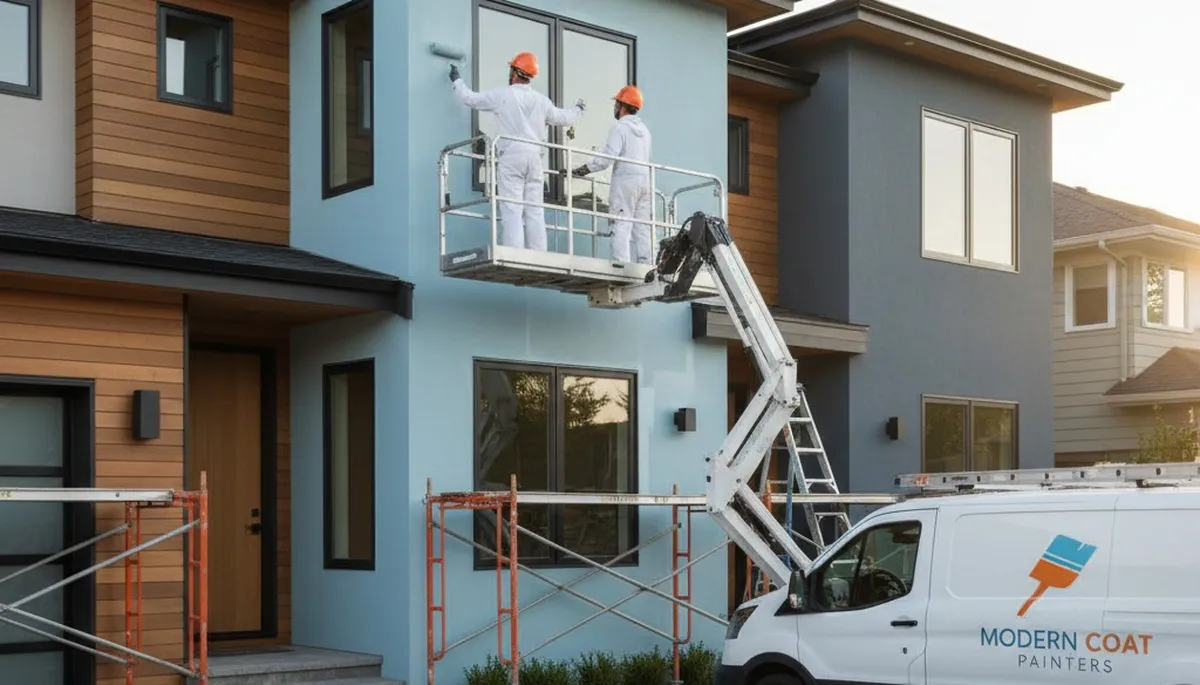 Exterior house painting in Des Moines, IA by Des Moines Paint Pros