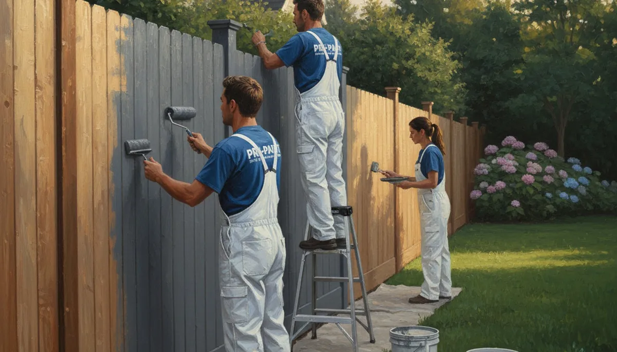 Fence painting in Des Moines, IA for weather-resistant curb appeal and fence protection