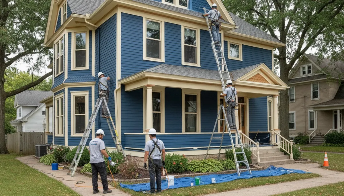 Painting contractors in Des Moines, IA providing professional interior and exterior house painting services