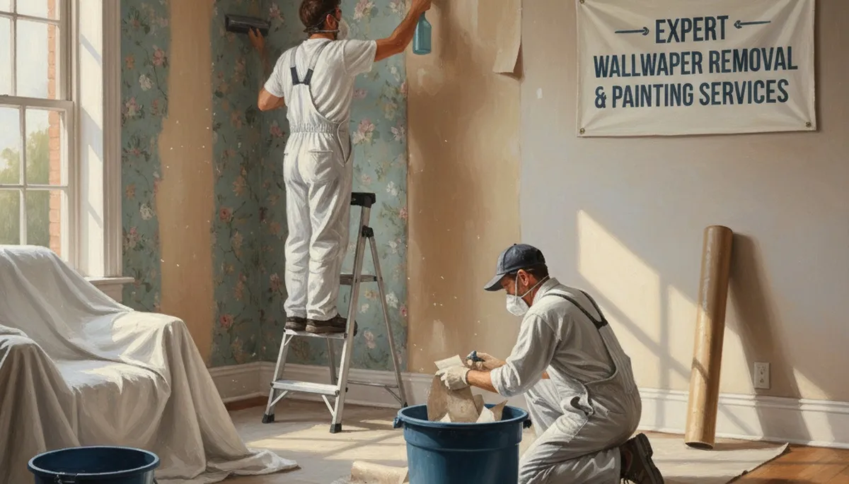 Wallpaper removal service in Des Moines, IA for smooth wall prep and repair